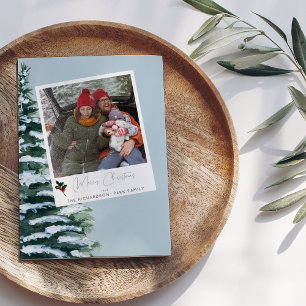 Árvore Natal Holly & Instant Photo - Blue Card V2