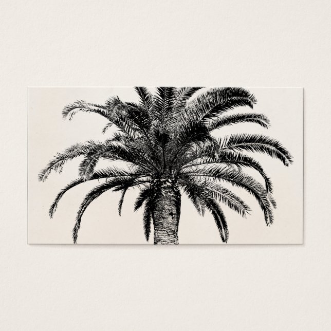 Árvore Palm da Ilha Tropical de Preto e Branco (Frente)