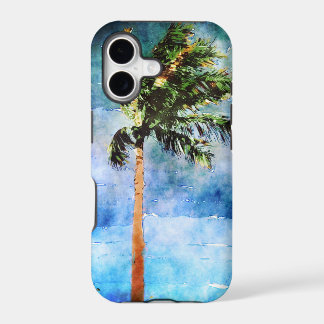 Árvore Palm Em Tempestade Tropical