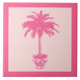 Árvore Palm Potted - tons de coral rosa