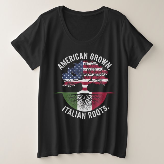 Árvore Patriótica da Camisa de Vida Raízes de Band (Frente do Design)