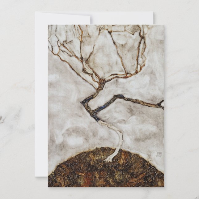 Árvore Pequena no Final do Outono de Egon Schiele (Frente)