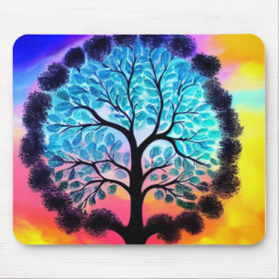 Árvore Rosa Aqua do Mousepad