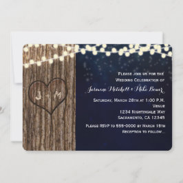 Árvore rústica convite cinzelado do casamento da