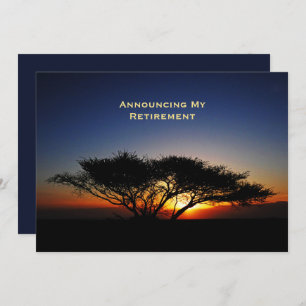 Árvore solitária do anúncio de aposentadoria no na