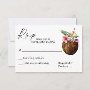 Árvore Tropical Floral de Coco do Havaí RSVP