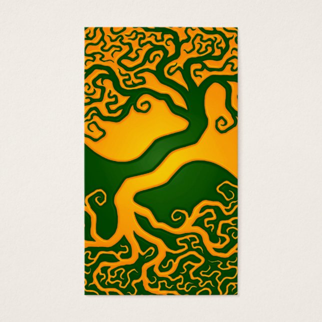 Árvore Verde ouro da Vida Yin Yang (Frente)