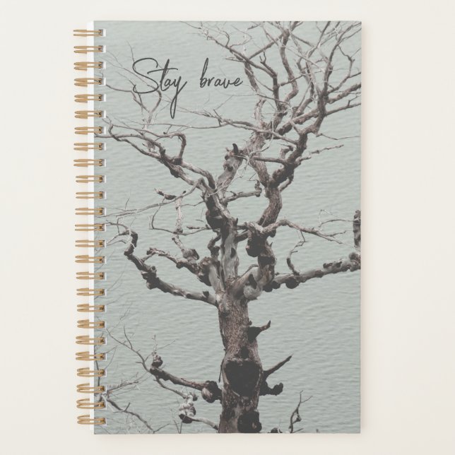 Árvore Weathered Torcida Escura No Planejador Blue (Frente)