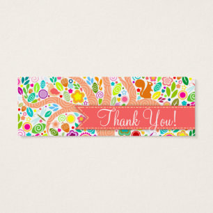 Árvore Whimsical - Etiquetas "Obrigado" do Chá d