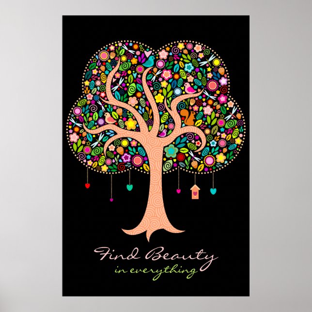 Árvore Whimsical - Poster de Parede Personalizada (Frente)