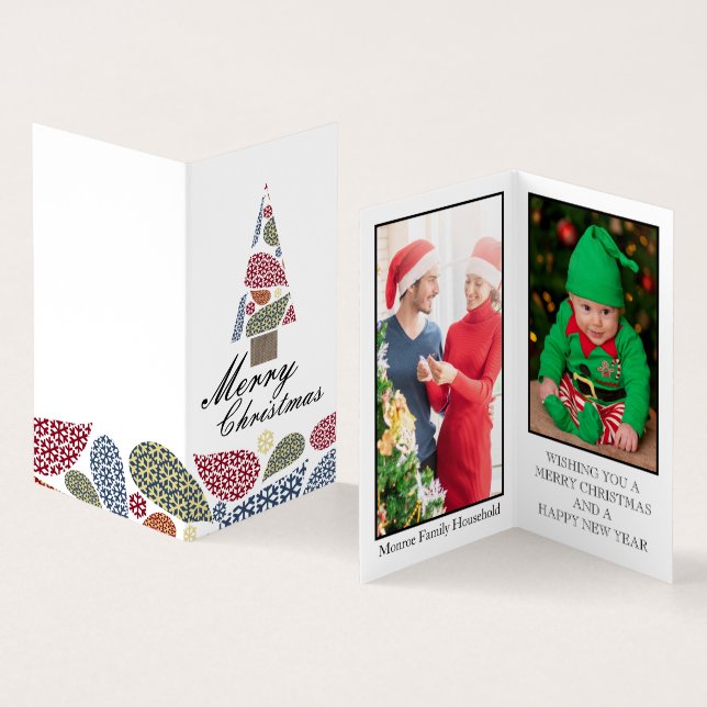 Árvore Xmas do Floco de Neve, Cartão de Natal de F (Interior e exterior)