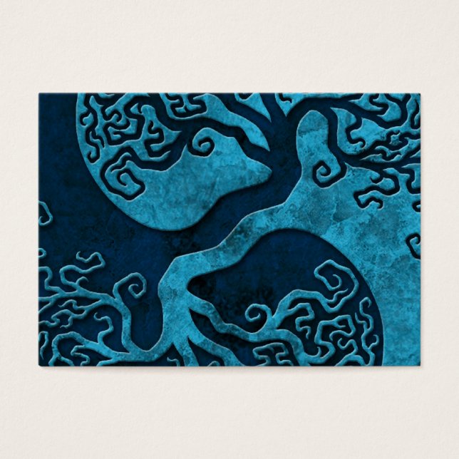 Árvore Yin Yang Azul, cheio (Frente)