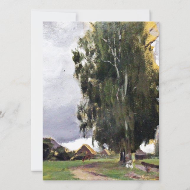 Árvores ao lado de uma aldeia (Frente)