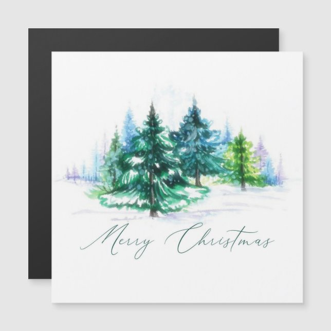 Árvores aquarela  (Frente/Verso)