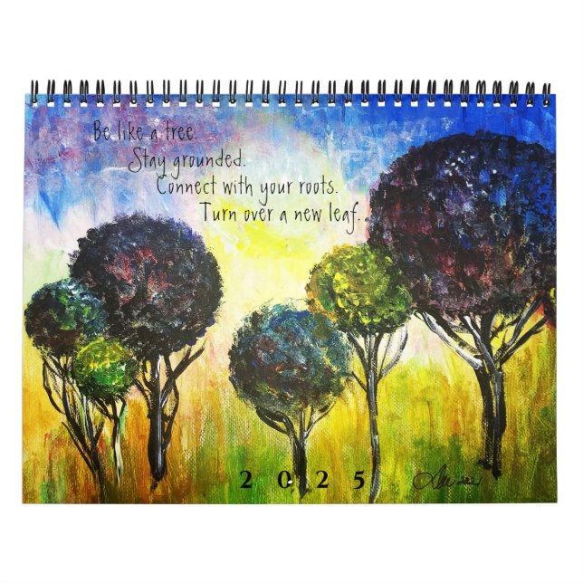 ÁRVORES - Calendário de Duas Páginas de 12 Meses ( (Capa)