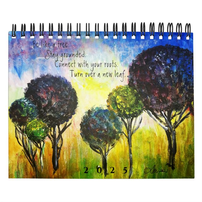 ÁRVORES - Calendário de Duas Páginas de 12 Meses ( (Capa)