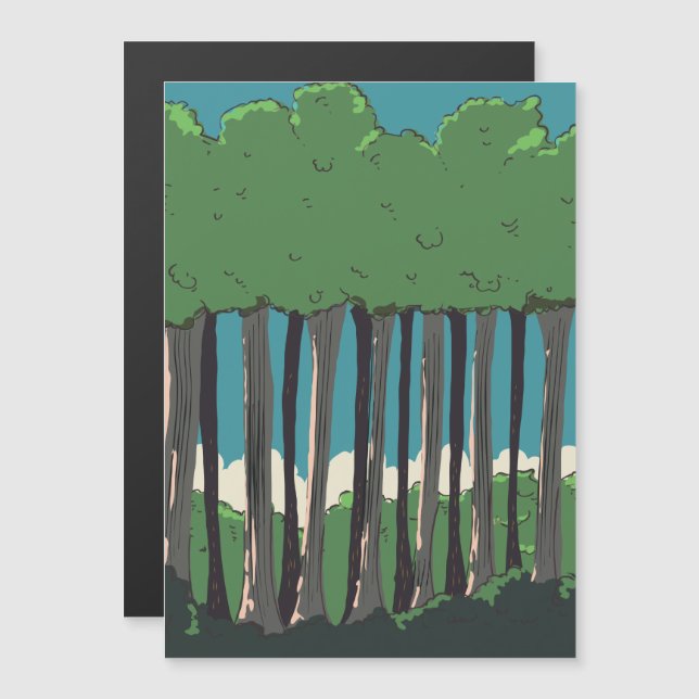 Árvores da floresta japonesa (Frente/Verso)