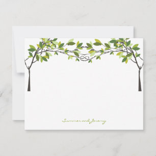 Árvores de amor atadas que Wedding cartões de