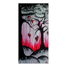 Árvores de Coração Secas e Alta Poster de Arte Ori