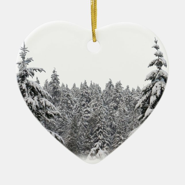 Árvores de Inverno Enfeite Personalizado Decoração (Frente)