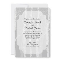 Árvores de inverno no Convite para Casamento de Ci