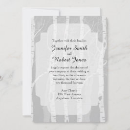 Árvores de inverno no Convite para Casamento de Ci