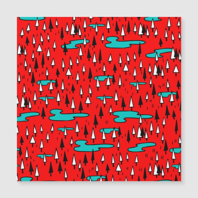 Árvores de mão livre: Padrão de Natal escandinavo. (Frente)