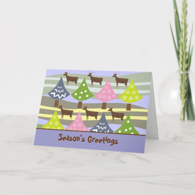 Árvores De Natal E Cartões De Cerveja (Frente)