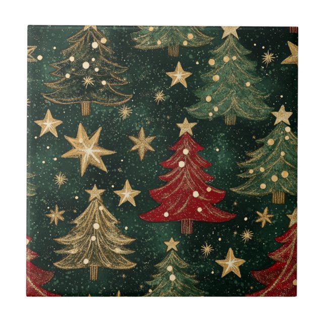 Árvores de Natal e Estrelas Reluzentes (1) (Frente)