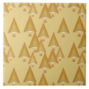 Árvores de Natal metálicas modernas - ouro amarelo