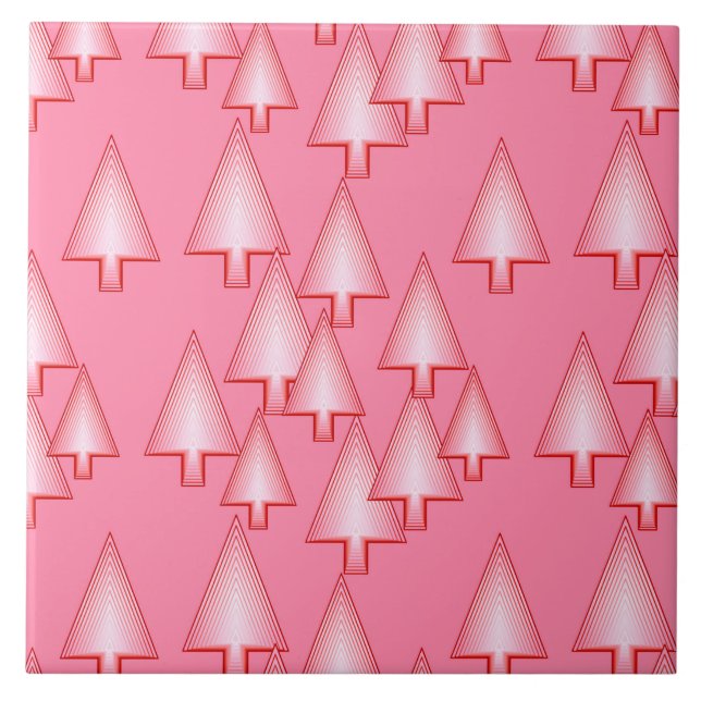 Árvores de Natal metálicas modernas - rosa-coral (Frente)