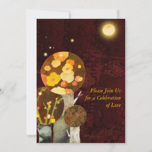 Árvores de outono Whimsical: Convites para Casamen