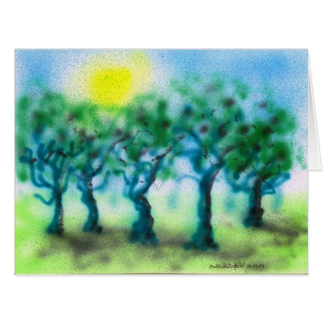 Árvores do Airbrush 2013… cartões GRANDES (Frente horizontal)