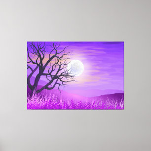 ÁRVORES DREAMY LANDSCAPE STRETCHED CANVAS ART IMPR