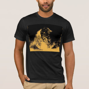 Árvores e Noite de Lua Cheia - Camiseta de Vintage