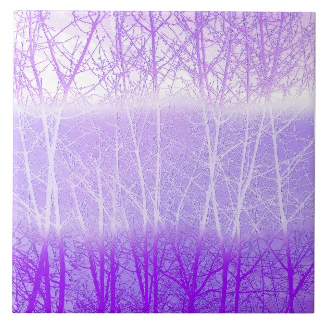 Árvores Nebulosas Congeladas em Lilás Lavanda (Frente)