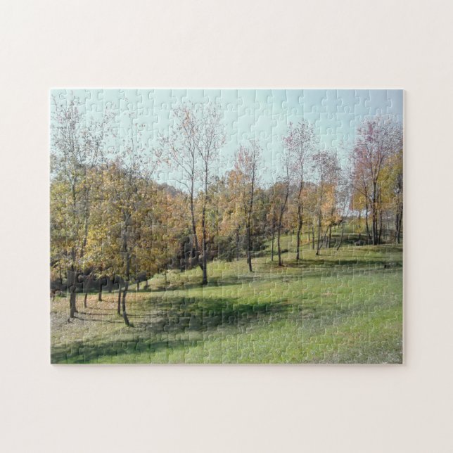 Árvores no quebra-cabeça de serra de vaivém de (Horizontal)