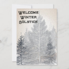 Árvores nuas de Convite de festas de Solstício de
