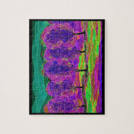 Árvores roxas que acalmam o quebra-cabeça de serra