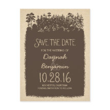 árvores rústicas salvam cartões postais