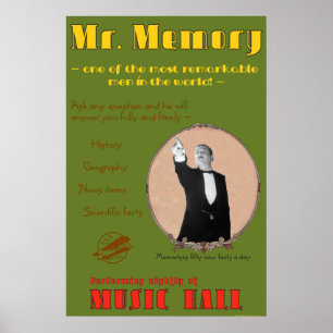 As 39 etapas: Poster da propaganda do Sr. Memória