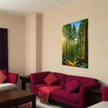 As árvores na floresta | AI Art Poster