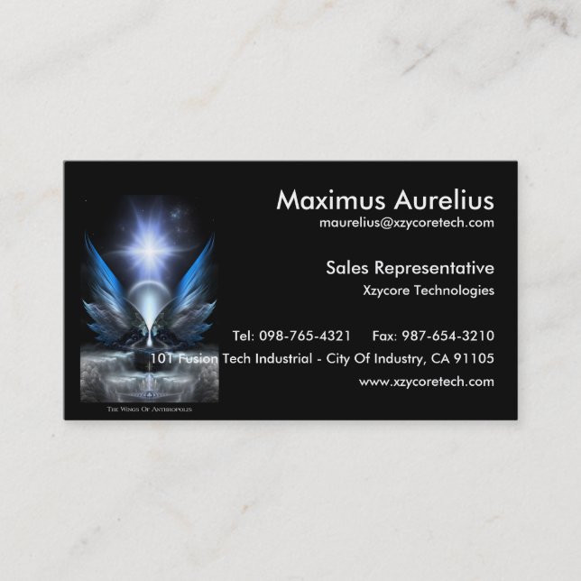 As Asas Da Antropópolis Cartão de visita (Frente)