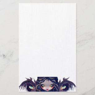 "As asas têm artigos de papelaria dos olhos"