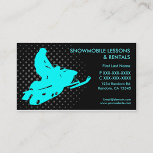 As aulas Snowmobile alugam cartões de visitas pers