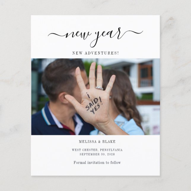 As Aventuras de Ano Novo Salvem o Anúncio de Data (Frente)