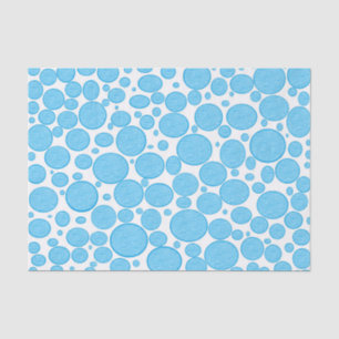 As bolhas azuis iluminaram o lenço de papel