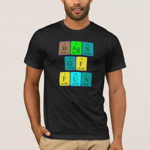 As bolsas da camisa da frase da mesa periódica do
