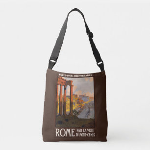 As bolsas das viagens vintage de Roma Italia