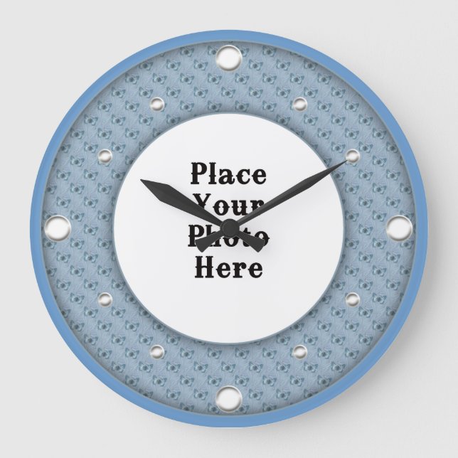 As Borboletas Enquadram Seu Relógio De Parede Foto (Frente)